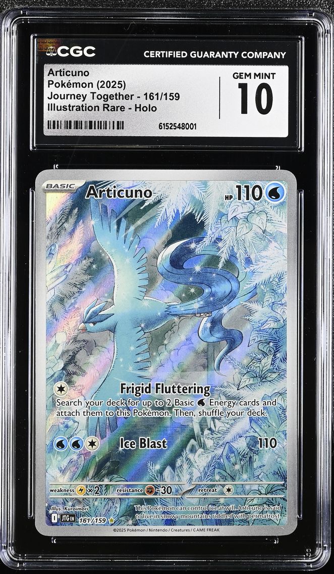 2025 #161 Articuno CGC 10 Journey Together - JTG EN - English