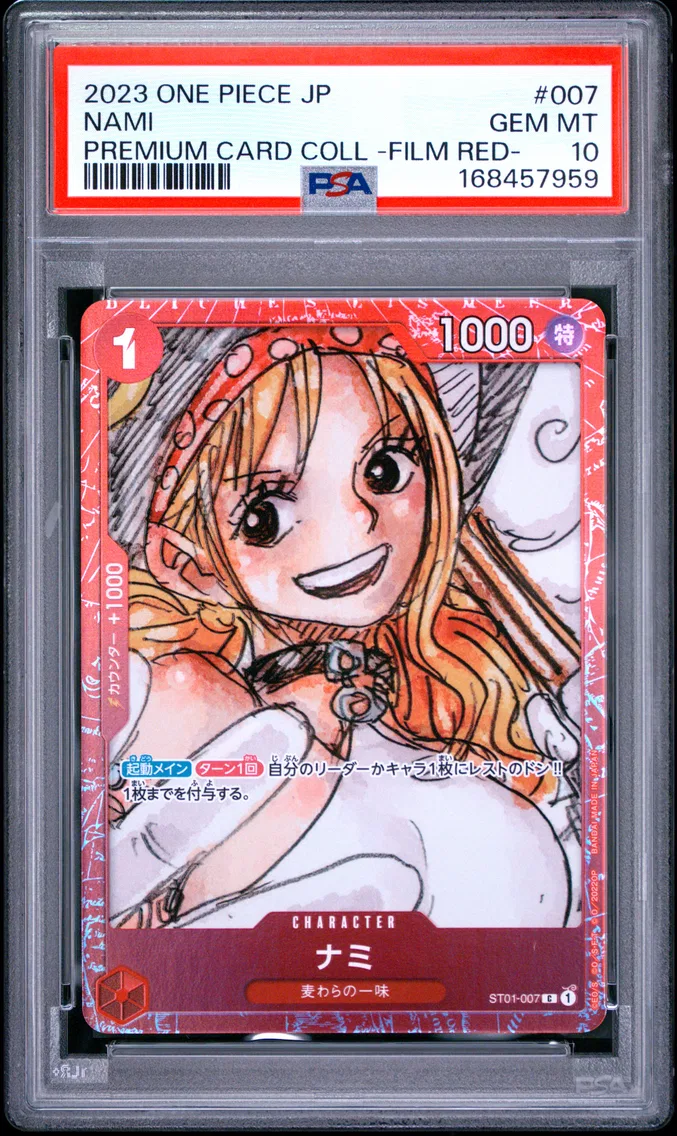 2023 #007 Nami PSA 10 One Piece Japanese Premium Card Collection -One Piece Film Red-