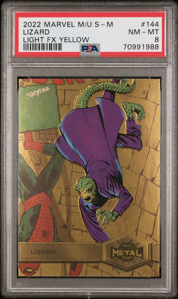 2022 #144 Lizard PSA 8 Skybox Marvel Metal Universe Spider-Man