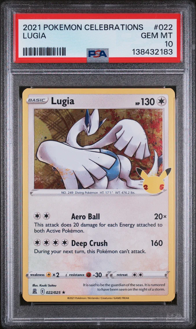 2021 Pokemon Celebrations Lugia Celebrations #022 PSA 10