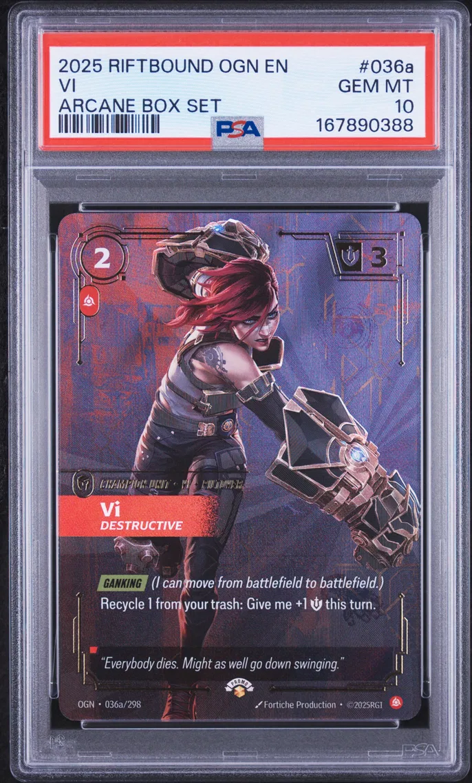 2025 #036a VI - Destructive PSA 10 Riftbound: League of Legends Ogn-Origins