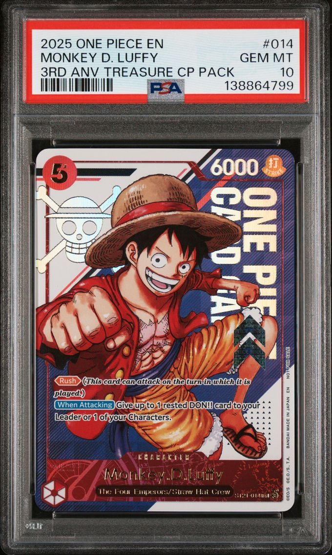2025 #014 Monkey D. Luffy PSA 10