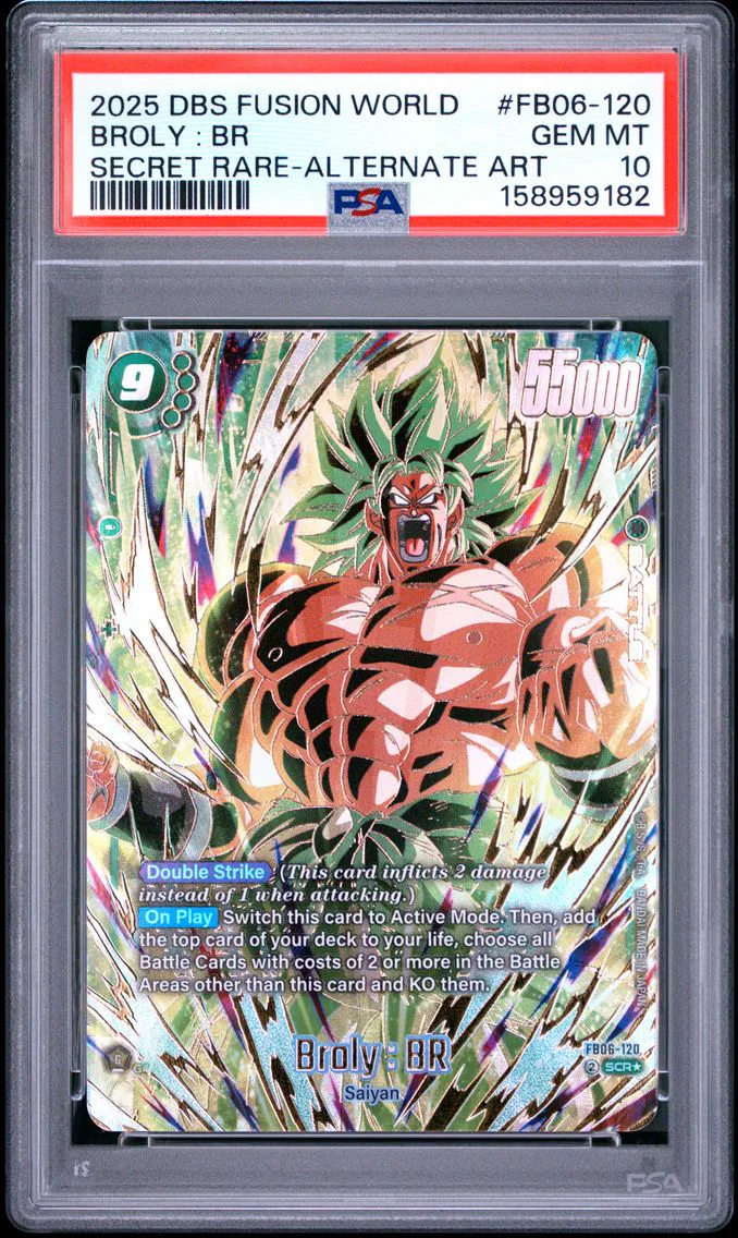 2025 #FB06-120 Broly : BR PSA 10 Dragon Ball Super Card Game Fusion World Rivals Clash