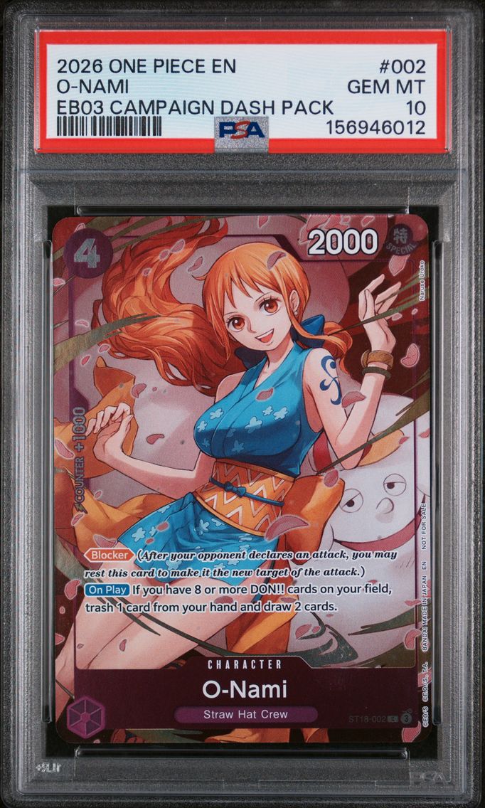 2026 #002 O-Nami PSA 10 One Piece Heroines Campaign Dash Pack