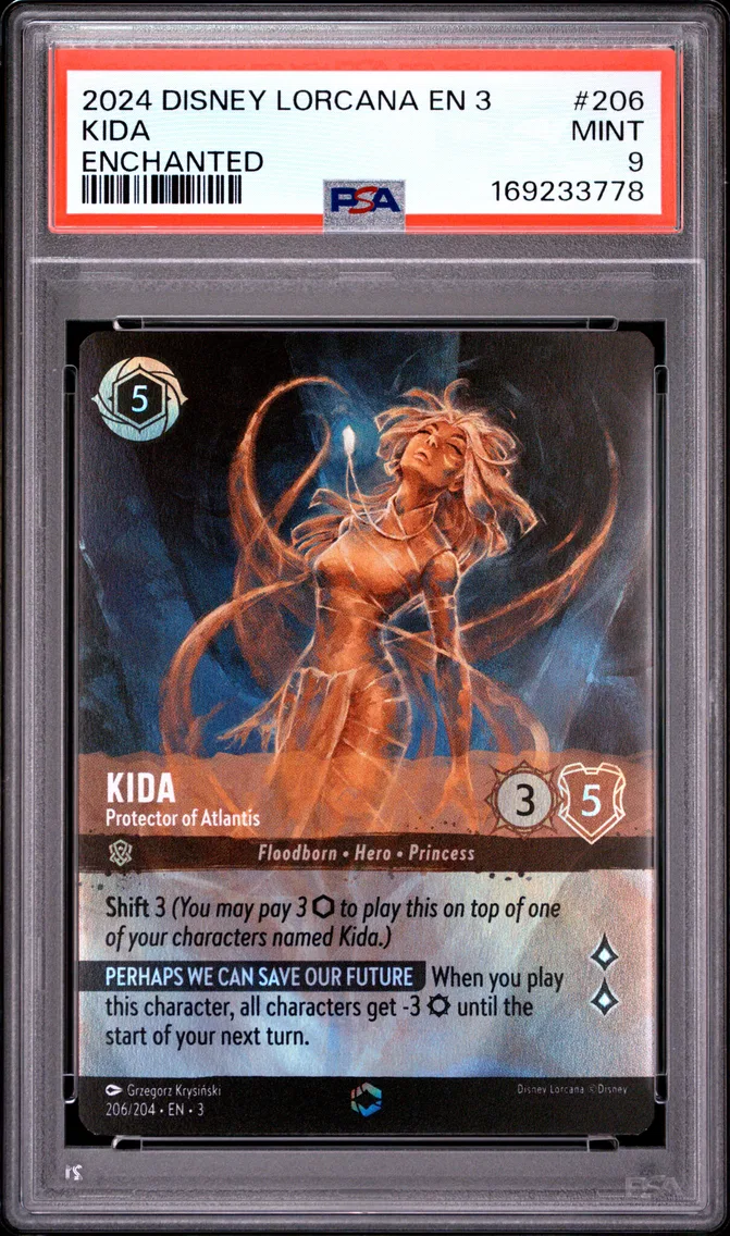 2024 #206 Kida - Protector of Atlantis PSA 9 Disney Lorcana EN 3-Into the Inklands