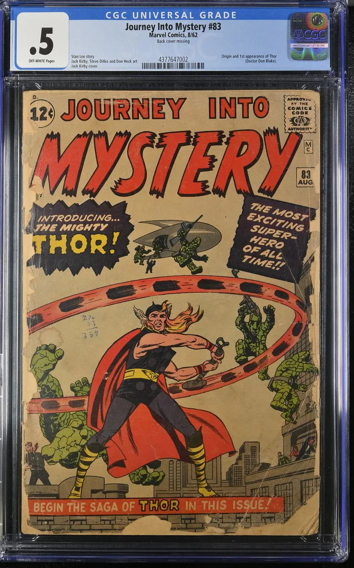 1962 #NA 1962 Journey Into Mystery #83 CGC 0.5 Marvel Comics CGC 0.5
