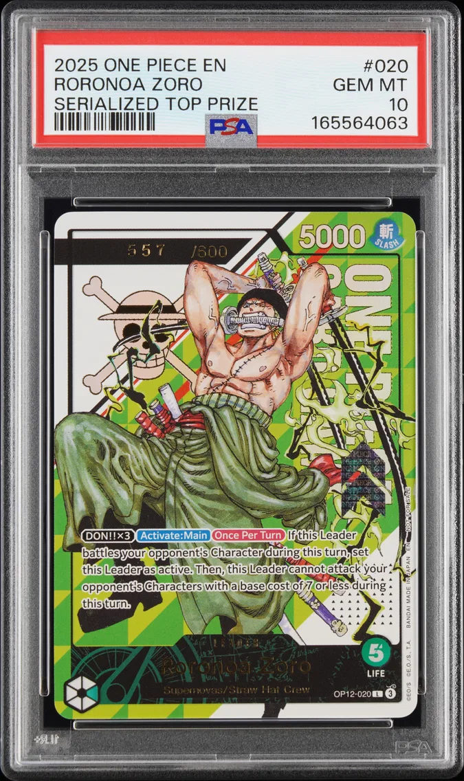 2025 #020 Roronoa Zoro PSA 10 One Piece Promos