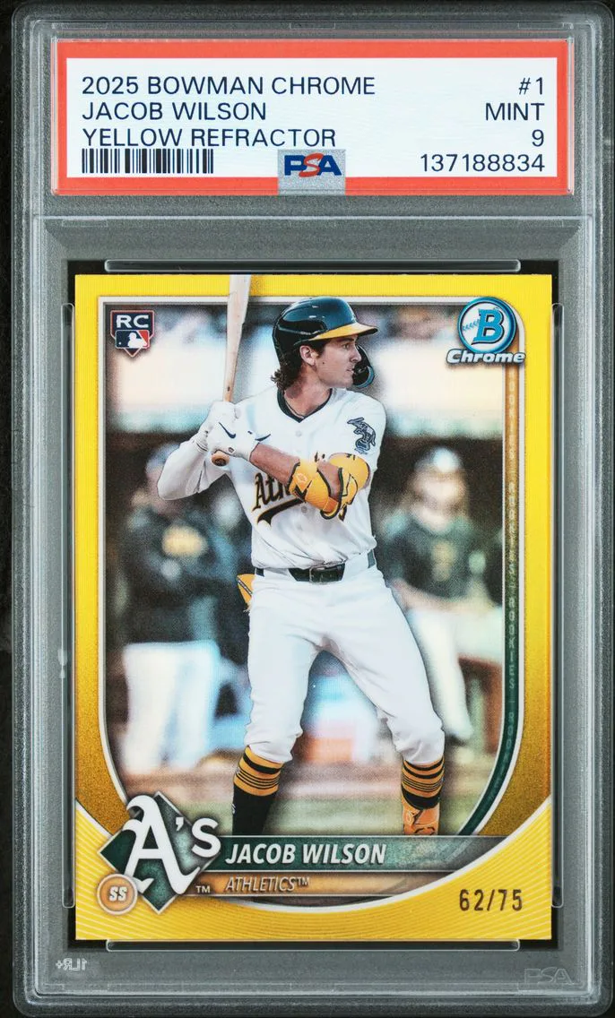 2025 #1 Jacob Wilson PSA 9 Bowman Chrome