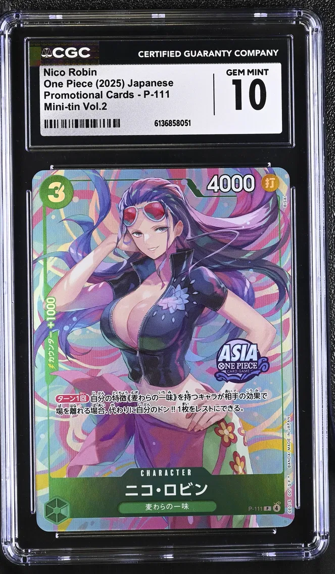 2025 #P-111 Nico Robin CGC 10 Promotional Cards - Japanese