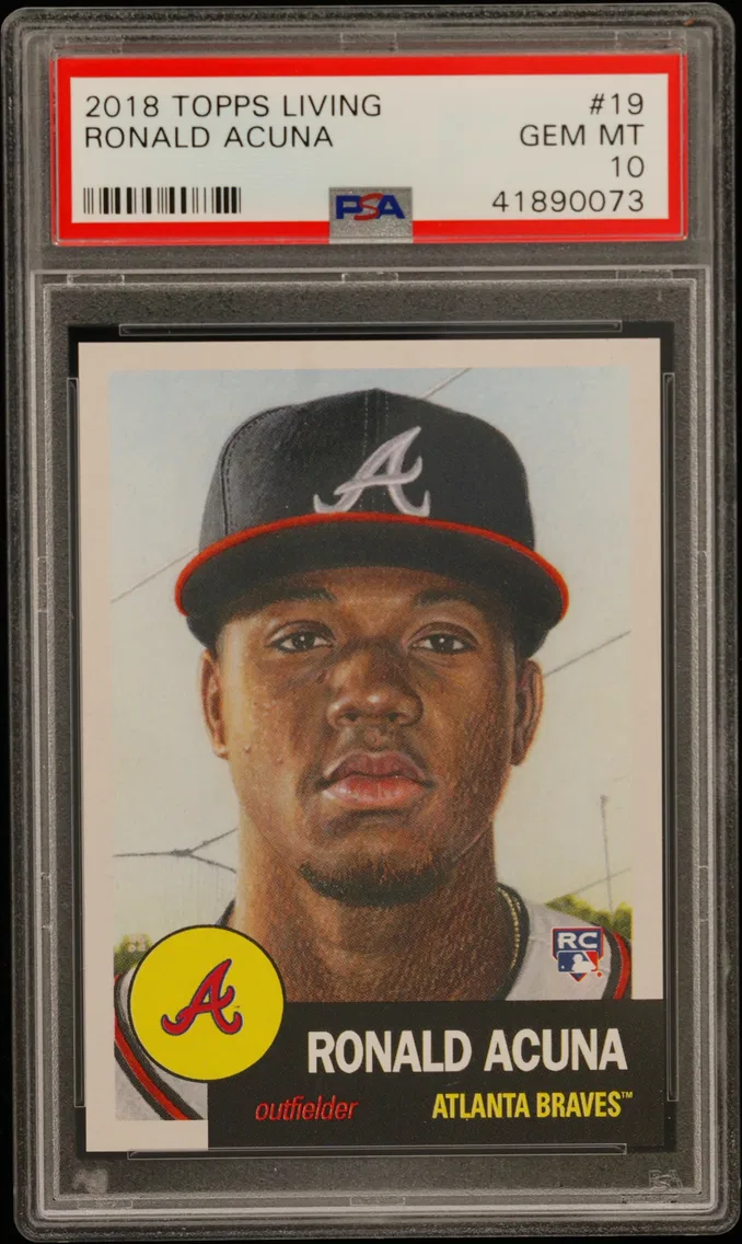 2018 #19 RONALD ACUNA PSA 10 Topps Living