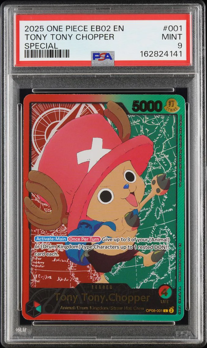 2025 #001 Tony Tony Chopper PSA 9 One Piece EB02-Extra Booster -Anime 25th Collection-
