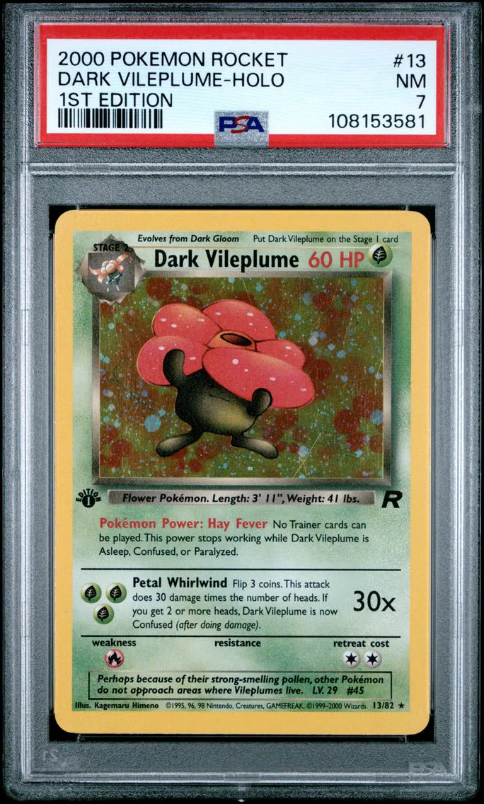 2000 #13 DARK VILEPLUME-HOLO PSA 7 ROCKET POKEMON