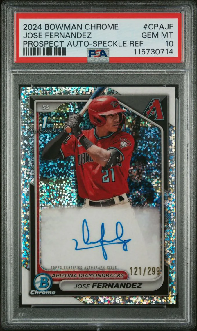 2024 #CPAJF JOSE FERNANDEZ PSA 10 Bowman Chrome Prospect Autographs