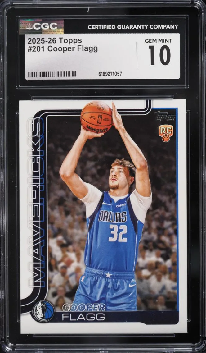 2025 #201 Cooper Flagg CGC 10 Topps Basketball ROOKIE