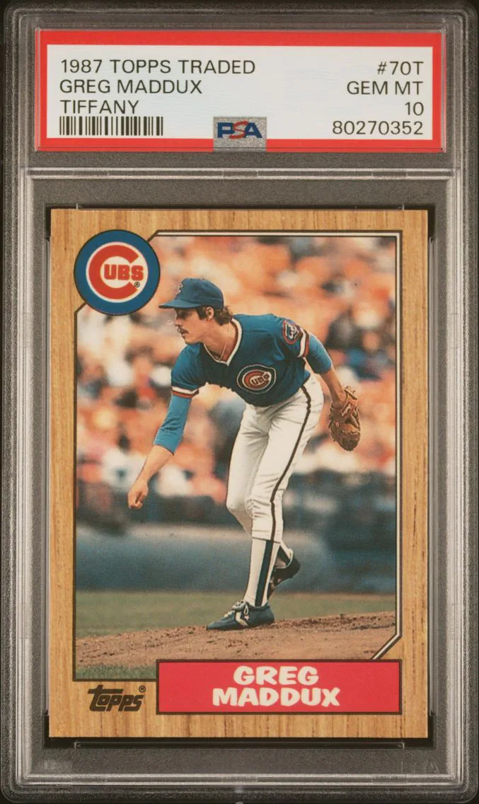1987 #70T Greg Maddux PSA 10 Top