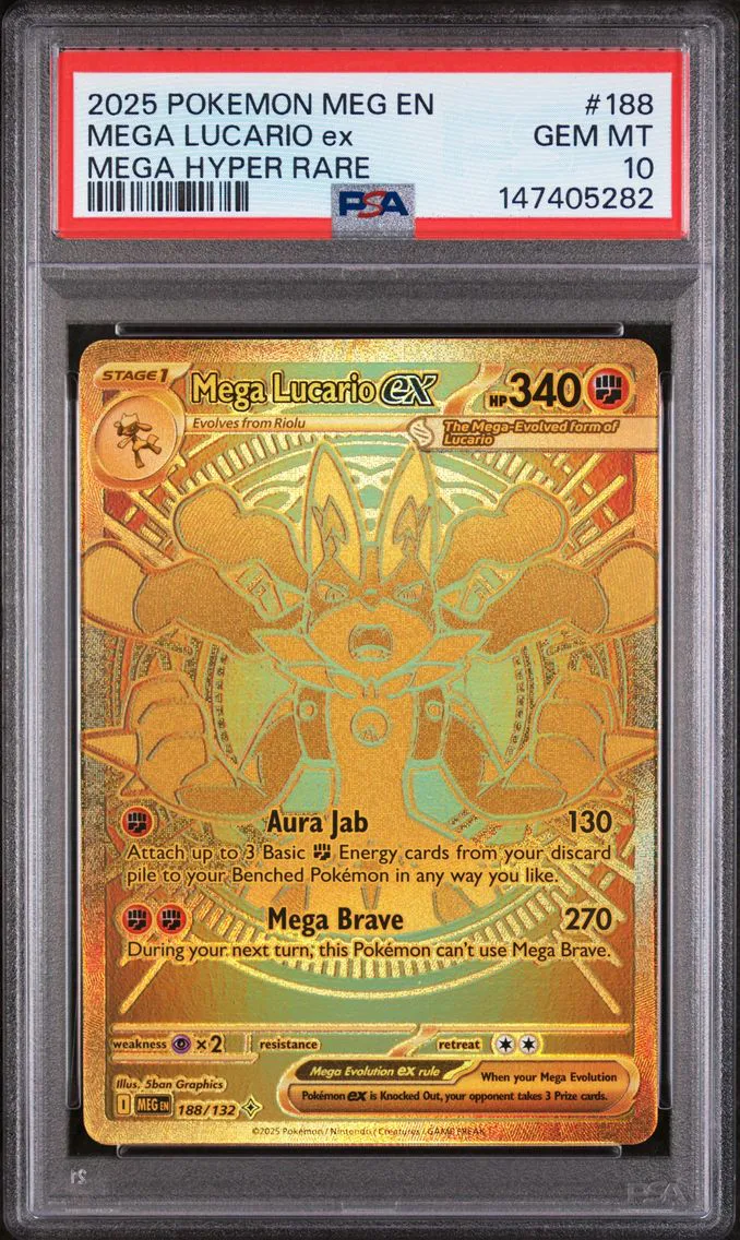 2025 #188 Mega Lucario EX PSA 10
