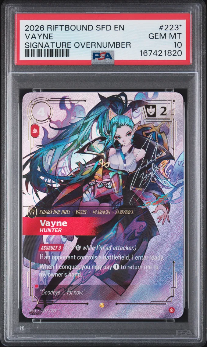 2026 #223* Vayne - Hunter PSA 10 Riftbound: League of Legends Sfd-Spiritforged