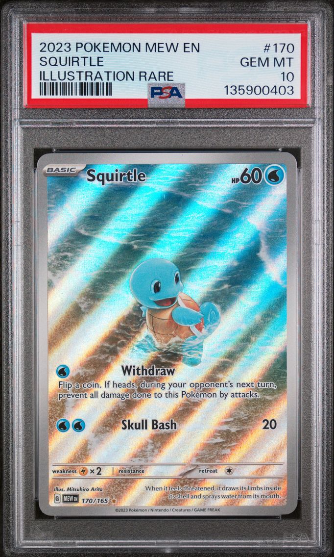 2023 #170 Squirtle PSA 10 Mew EN