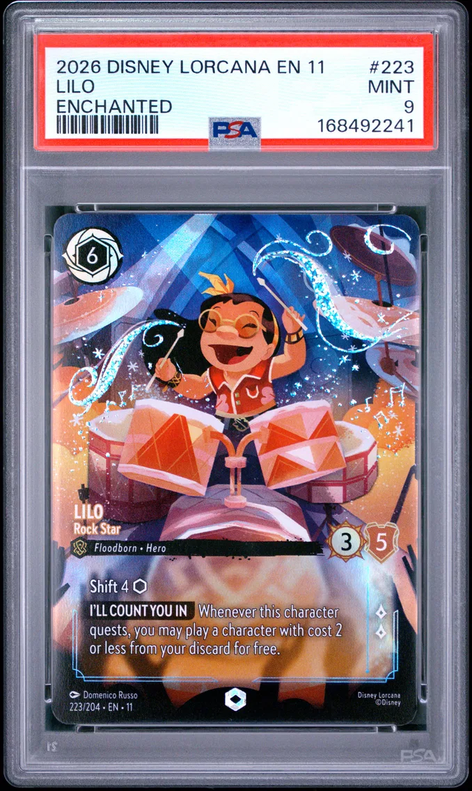 2026 #223 Lilo - Rock Star PSA 9 Disney Lorcana EN 11-Winterspell