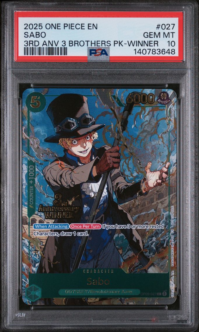 2025 #027 Sabo PSA 10 One Piece