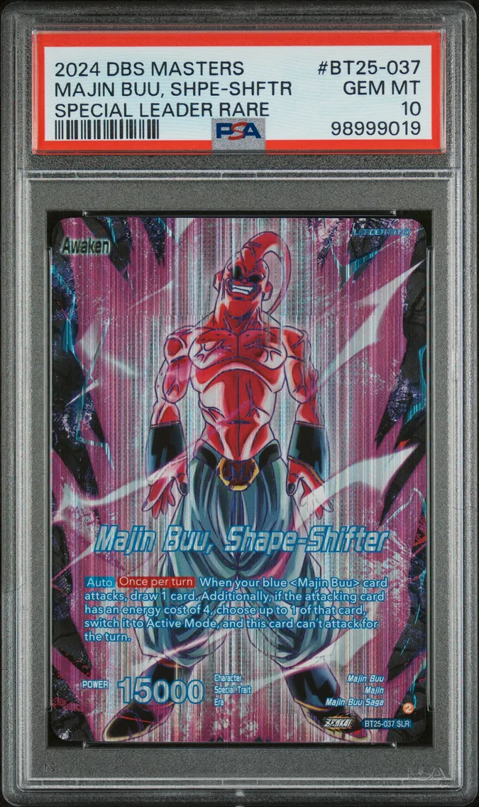 2024 #BT25-037 Majin Buu/Majin Buu, Shape-Shifter PSA 10 Dragon Ball Super Card Game Masters Series 25 Legend of the Dragon Balls