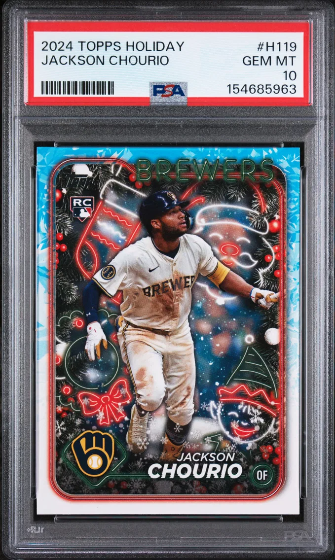 2024 #H119 Jackson Chourio PSA 10 Topps Holiday