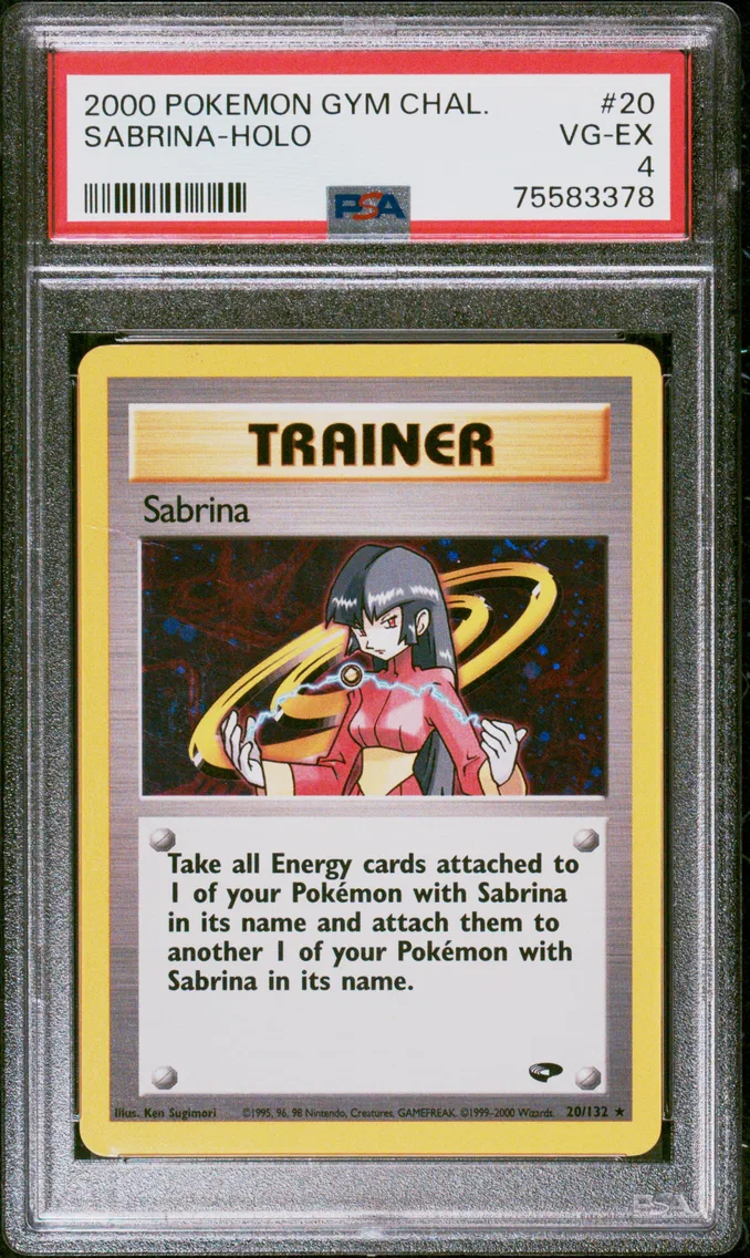 2000 #20 SABRINA-HOLO PSA 4 Gym Challenge