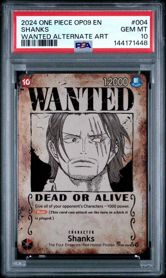 2024 #004 Shanks PSA 10 One Piece OP09-Emperors in the New World