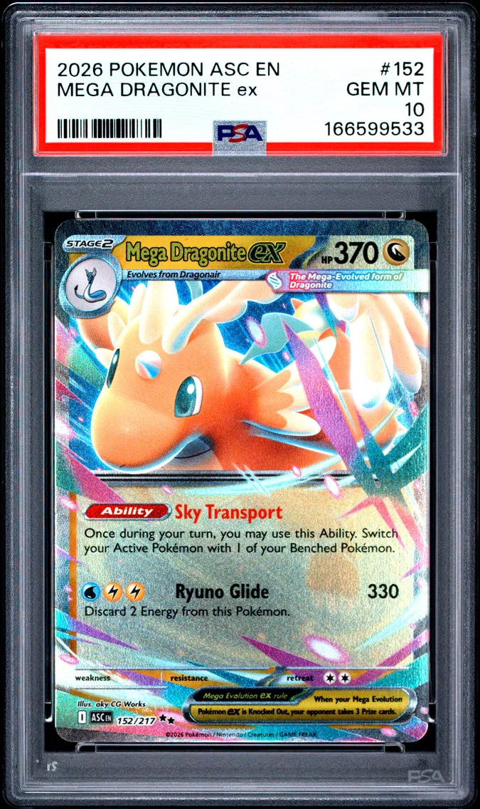 2026 #152 Mega Dragonite EX PSA 10 Asc EN-Ascended Heroes