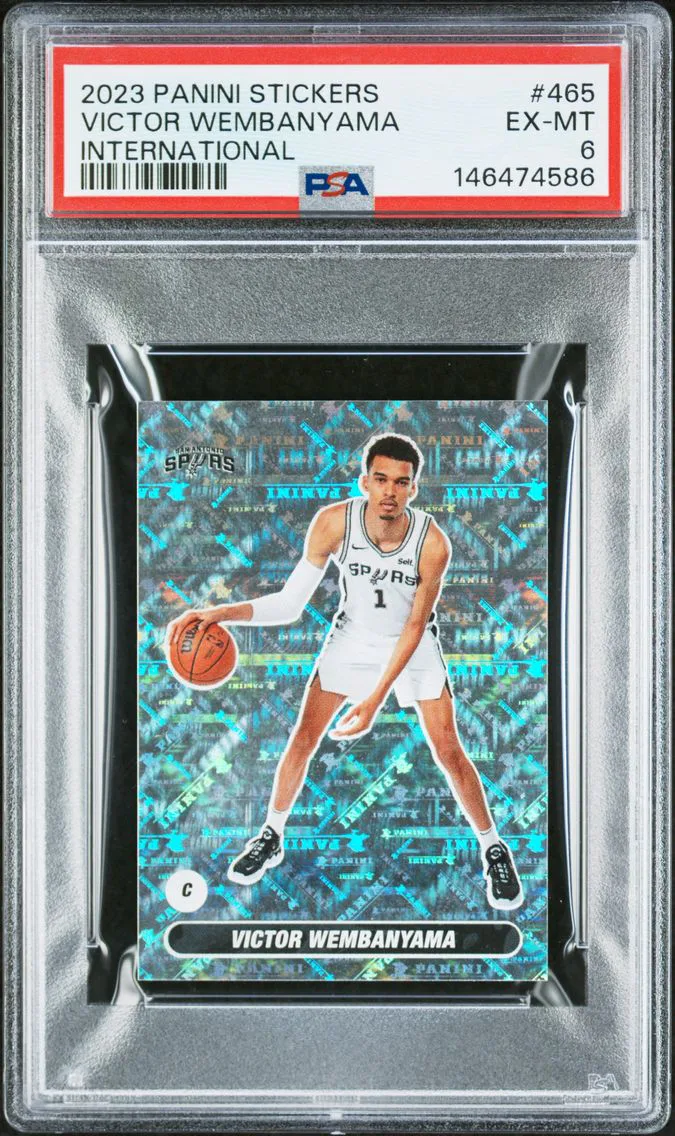 2023 #465 Victor Wembanyama PSA 6 Panini Stickers