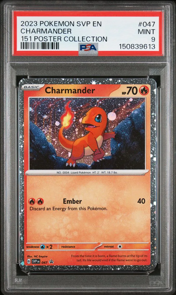 2023 #047 Charmander PSA 9 Svp EN-SV Black Star Promo