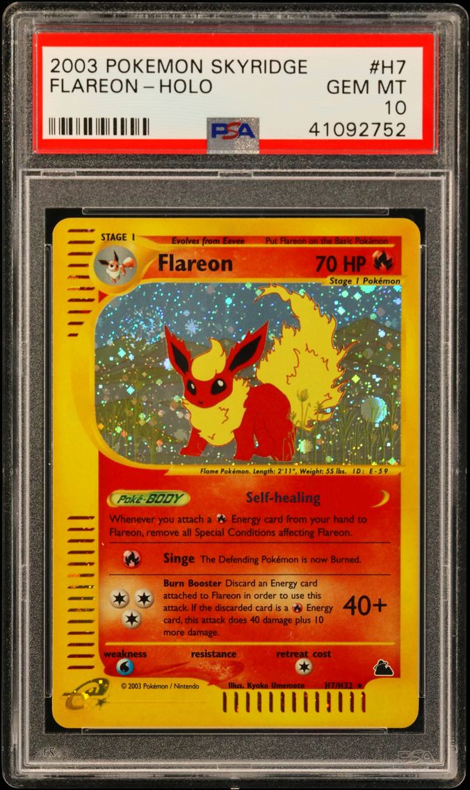 2003 #H7 Flareon-Holo PSA 10 Sky