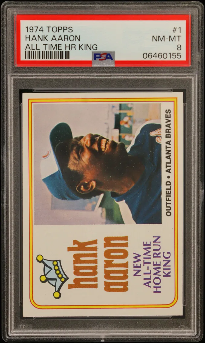 1974 #1 Hank Aaron PSA 8 Topps