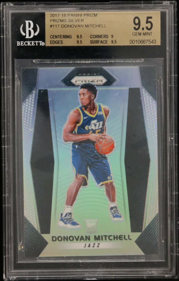 2017 #117 Donovan Mitchell BGS 9.5 Panini Prizm Prizms Silver