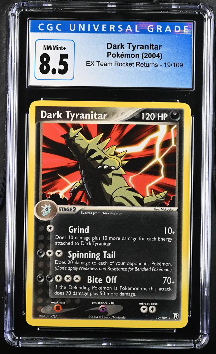 2004 #19 Dark Tyranitar CGC 8.5 EX Team Rocket Returns - English