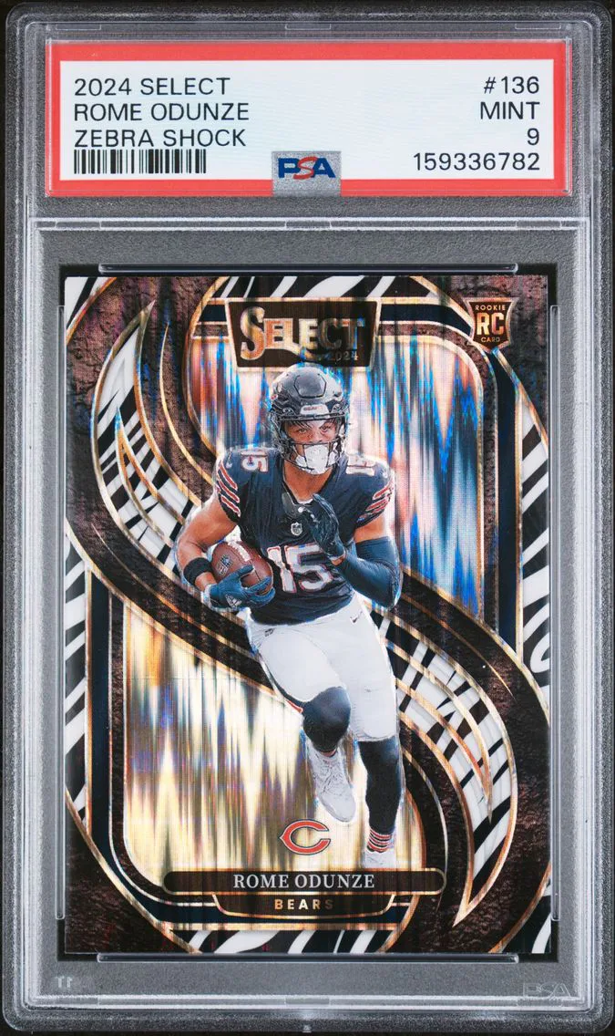 2024 #136 Rome Odunze PSA 9 Panini Select