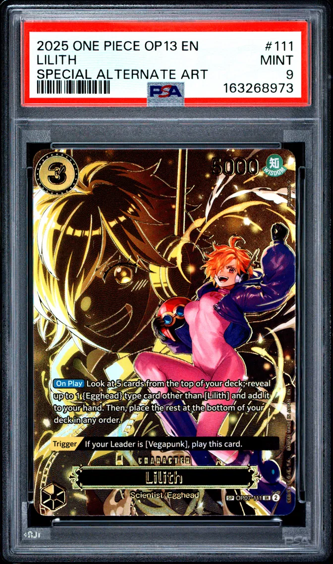2025 #111 Lilith PSA 9 One Piece OP13-Carrying on His Will