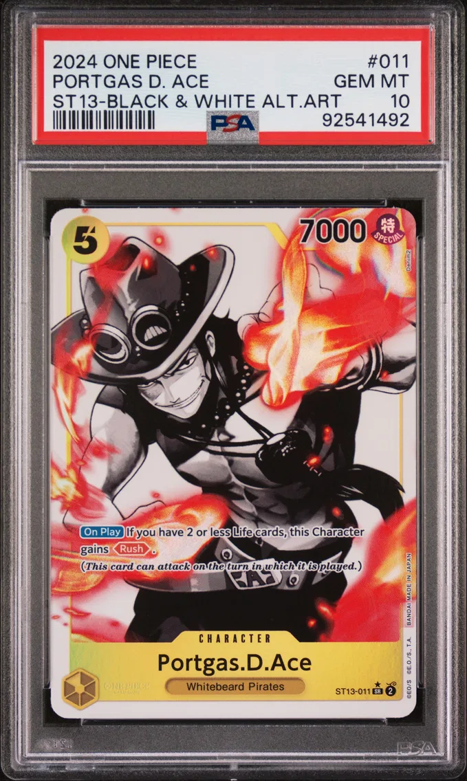 2024 #011 Portgas D. Ace PSA 10 One Piece Ultra Deck ST13-the Three Brothers