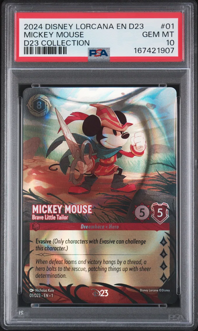 2024 #01 Mickey Mouse - Brave Little Tailor PSA 10 Disney Lorcana EN D23-D23 Expo Promo