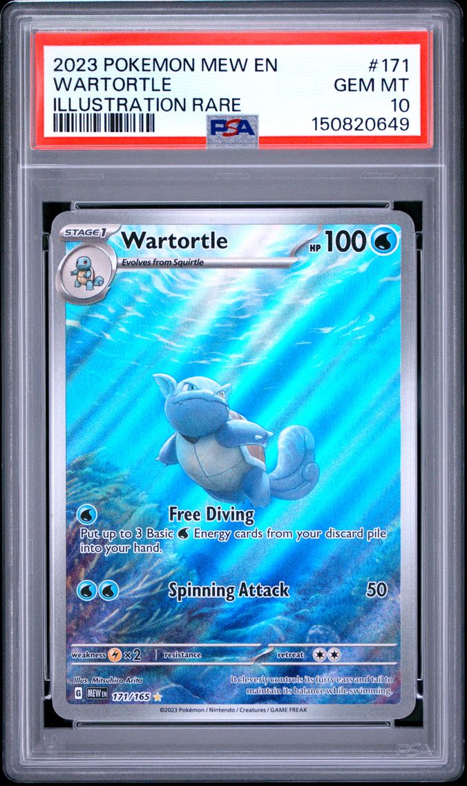 2023 #171 Wartortle PSA 10 Mew E