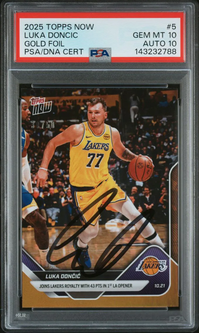 2025 #5 Luka Doncic PSA 10 Topps