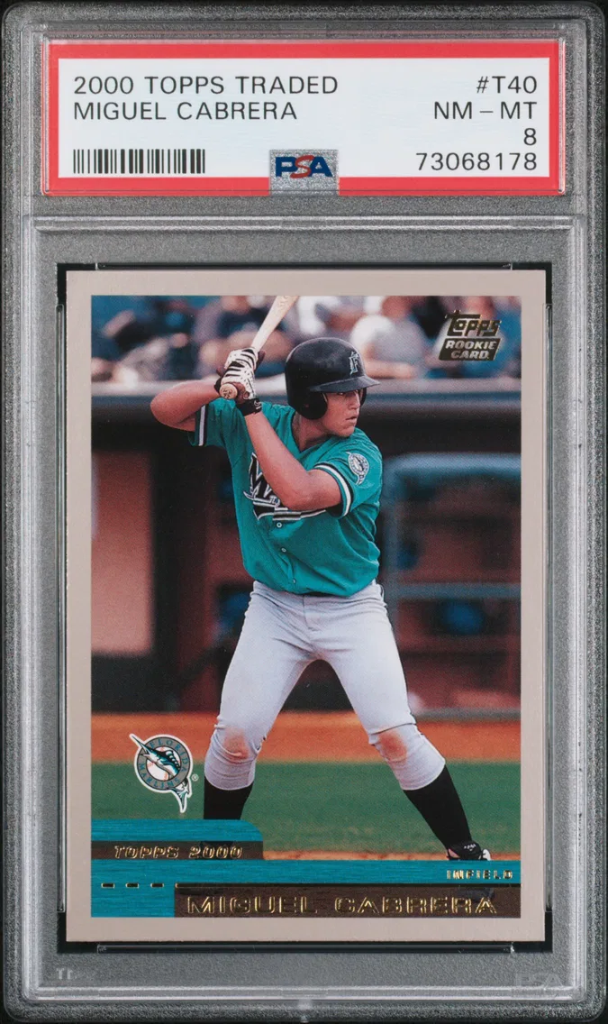 2000 #T40 Miguel Cabrera PSA 8 Topps Traded