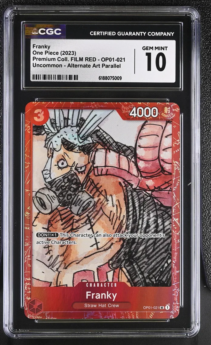 2023 #OP01-021 Franky CGC 10 Premium Collection FILM RED (Foil) - English