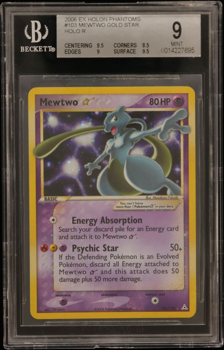 2006 #103 Mewtwo GOLD STAR HOLO 
