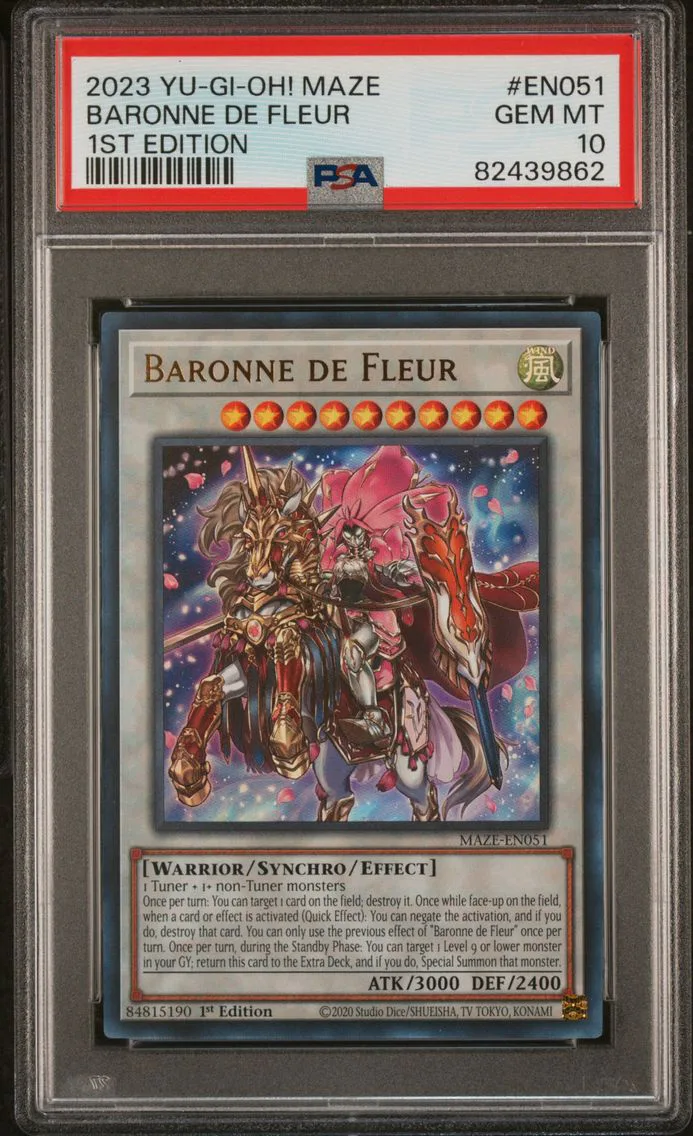 2023 #EN051 Baronne de Fleur 1st Edition PSA 10 YU-GI-Oh! Maze of Memories