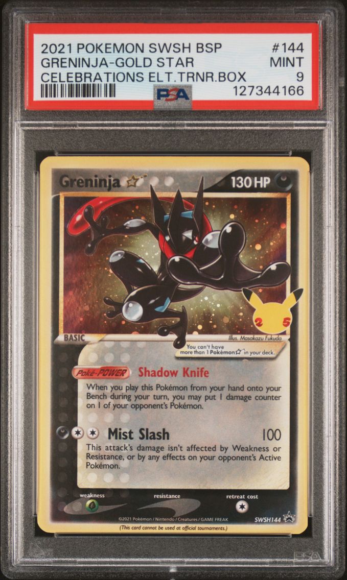 2021 #144 Greninja-Gold Star PSA 9 Swsh Black Star Promo Pokemon