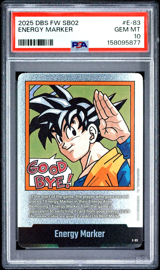 2025 #E-83 ENERGY MARKER PSA 10 Dragon Ball Super Card Game Fusion World Manga Booster 02