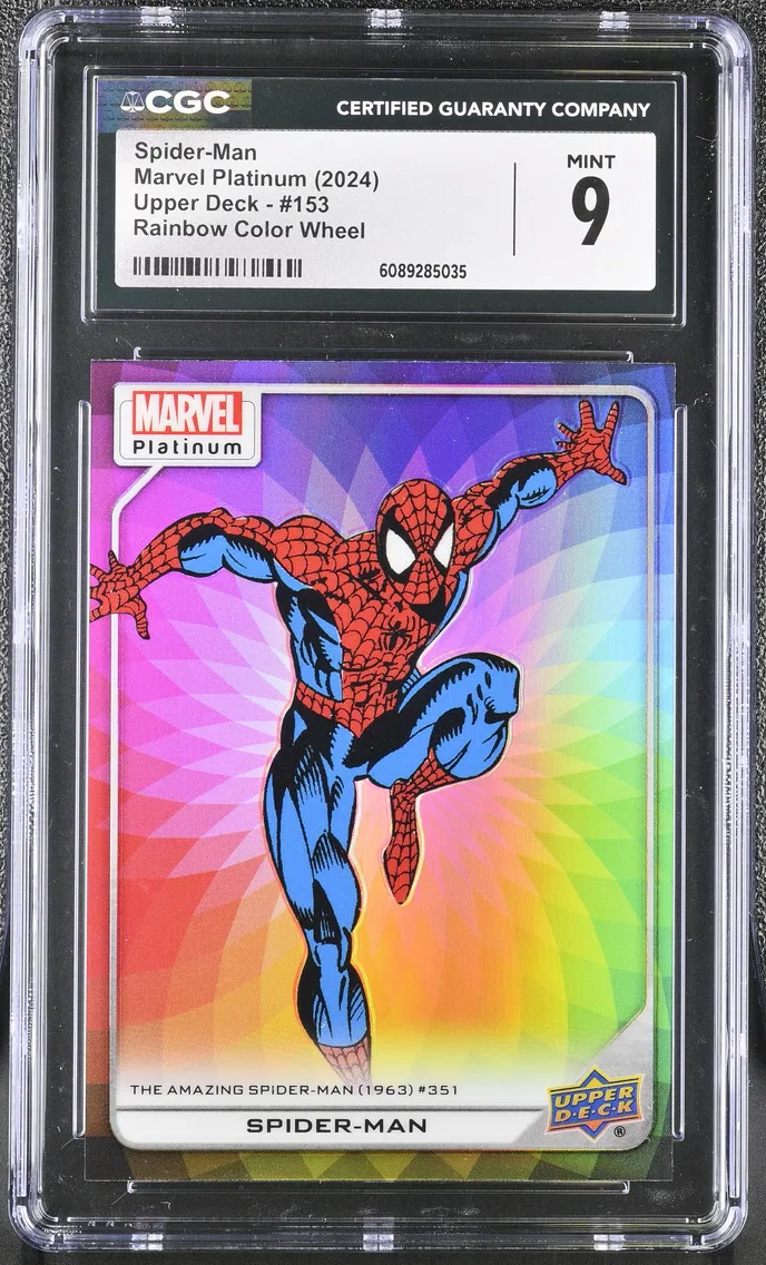 2024 #153 Spider-Man CGC 9 Marvel Platinum (2024 Upper Deck)(2022/23 on Card) - English