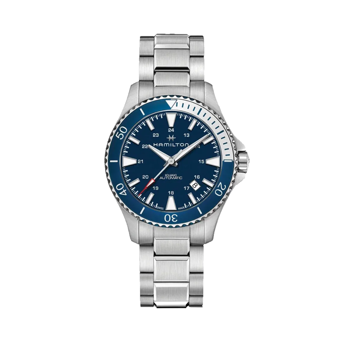 Hamilton Khaki Navy Scuba Auto 40mm - Blue on Bracelet