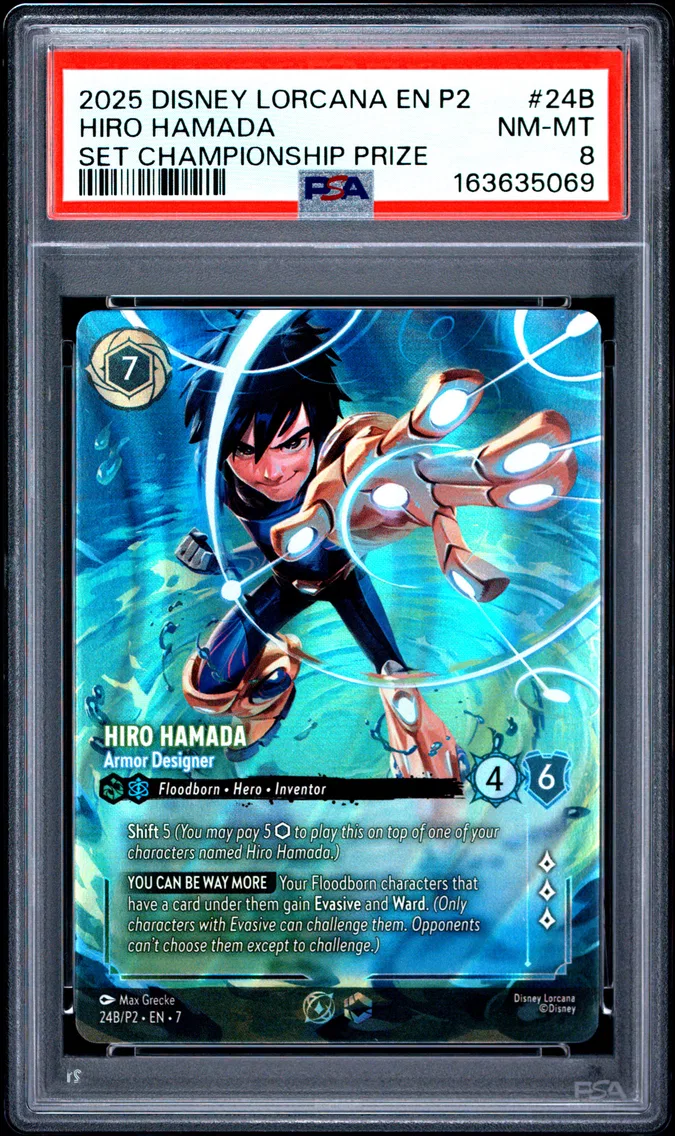 2025 #24B Hiro Hamada - Armor Designer PSA 8 Disney Lorcana EN P2-Promo